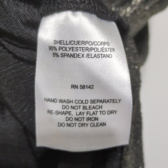 Donna Morgan Bodycon Dress Womens 6 Gold Metallic Shimmer Cocktail Party Evening - Picture 7 of 12